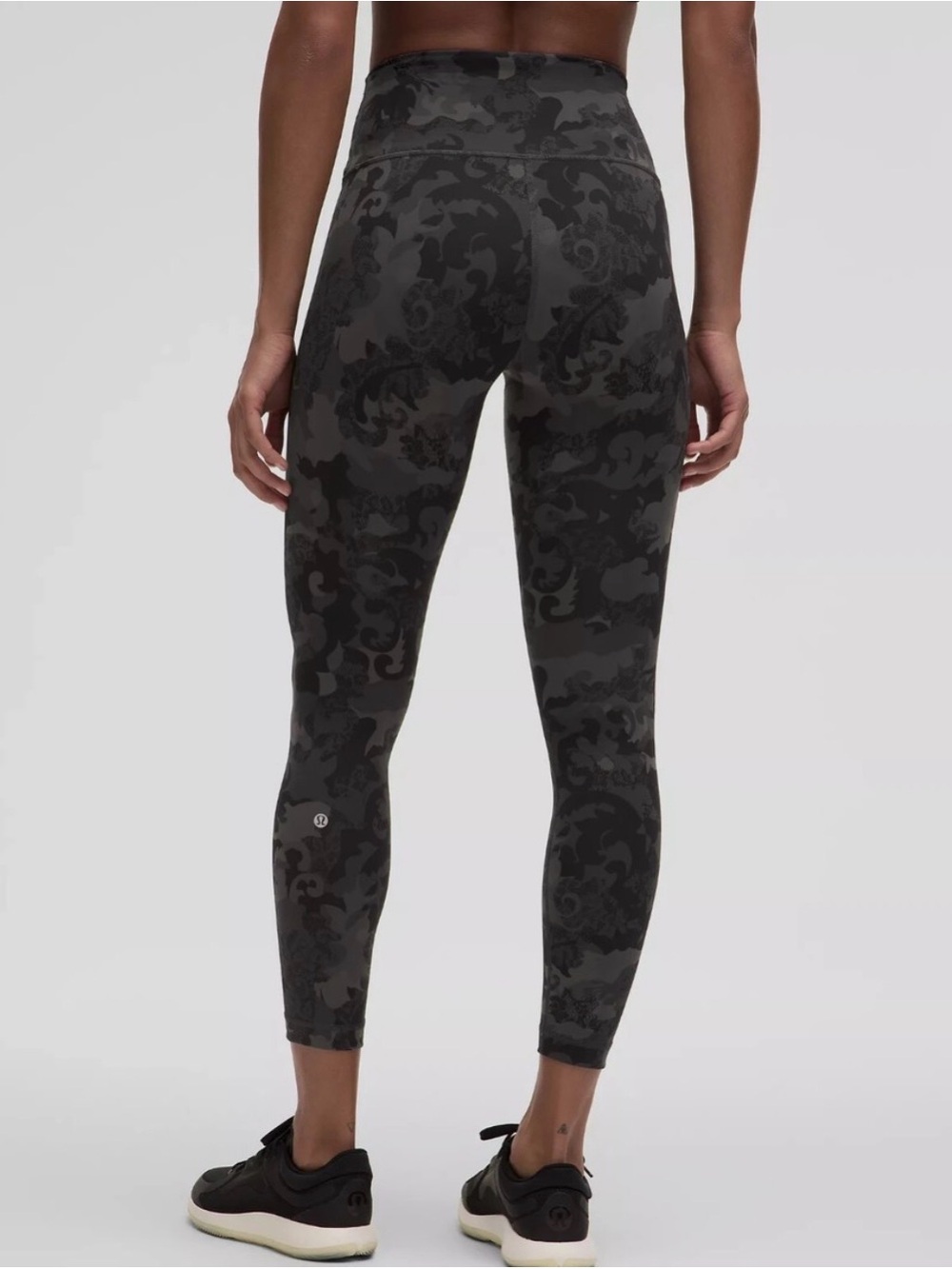 Lululemon Wunder Train HR Tight 28" Hidden Heritage Lace Black Multi Camo Sz 10